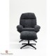 Fauteuil de relaxation avec repose pieds