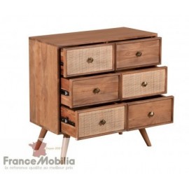 Commode 3 tiroirs cannage