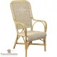 Fauteuil rotin dossier haut