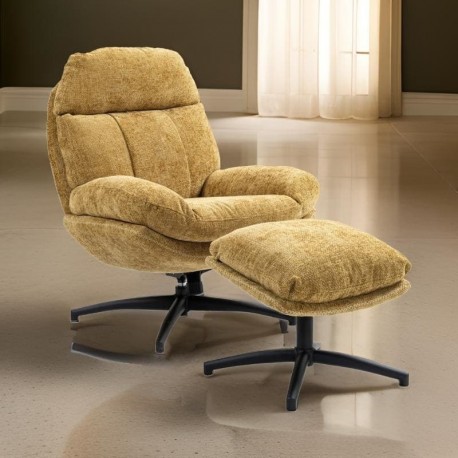 Fauteuil de relaxation avec repose pieds