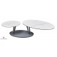 Table de salon double plateaux pivotants