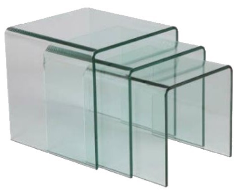 Tables gigognes en verre 