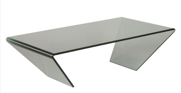 table basse en verre fixe