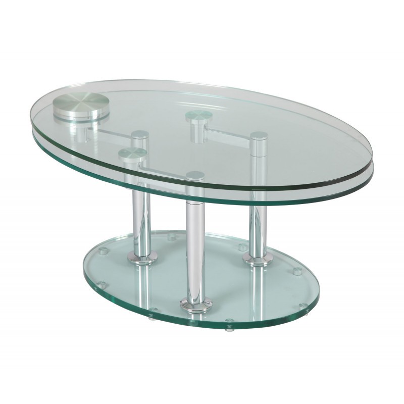 Table verre ovale