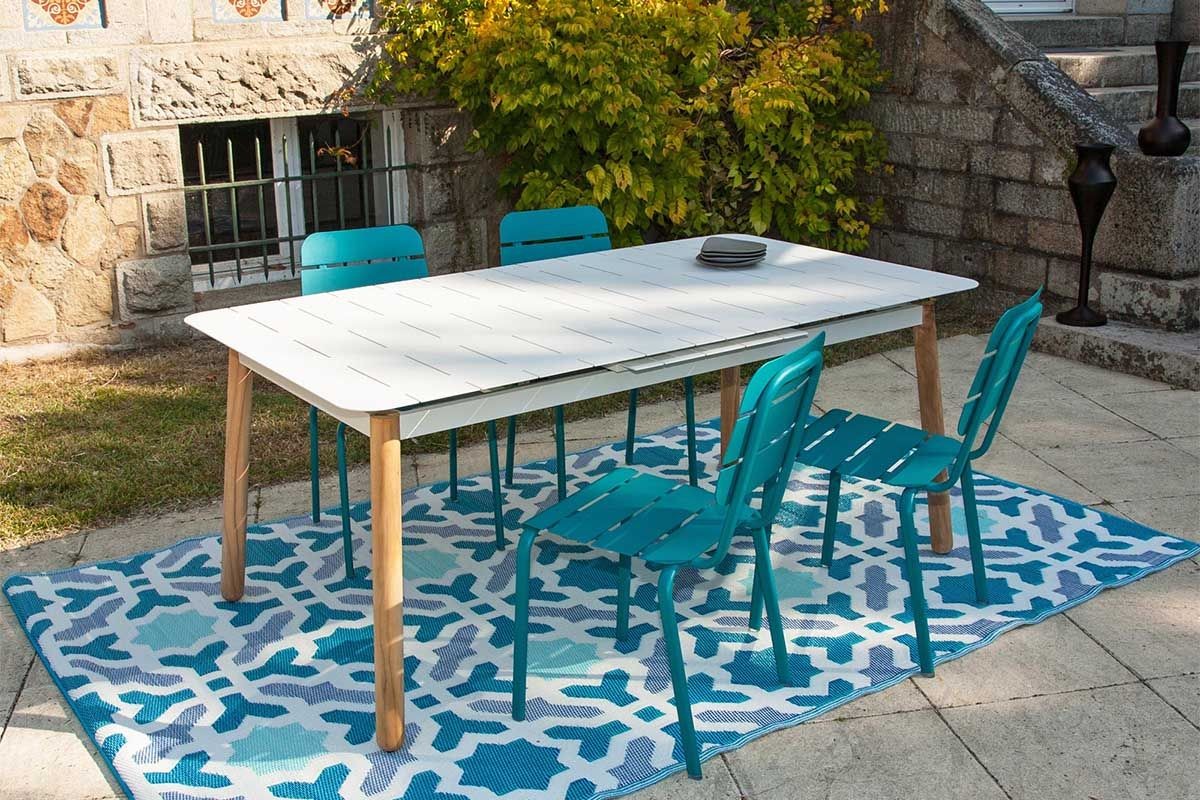 table en alu de jardin