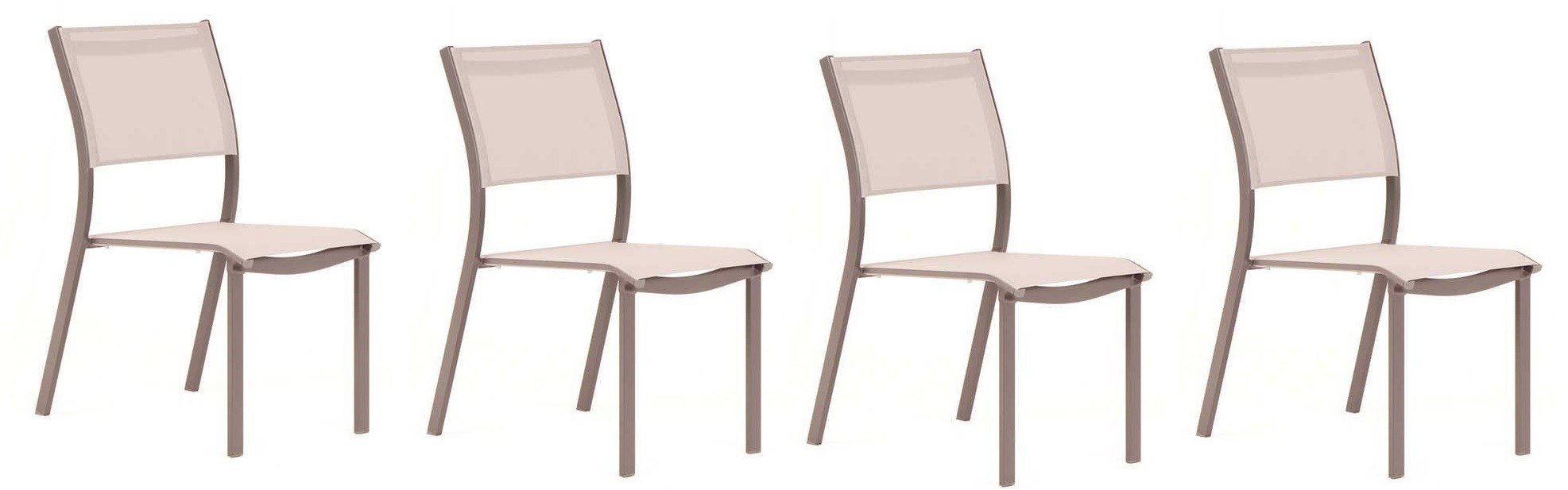 Lot de chaises pour table aluminium